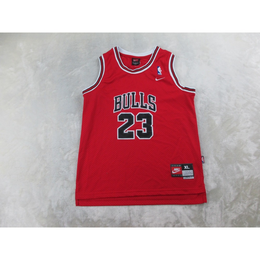 Michael Jordan Chicago Bulls Jersey Boys Extra Large Red Nike NBA Basketball